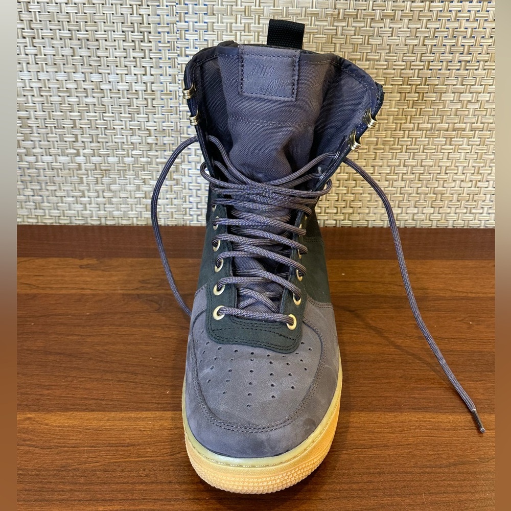 🌟2xHP🌟Nike SF Air Force 1 Gray/Black Premium Sherpa Hi-Top Sneaker Boots 10.5 - Picture 4 of 15